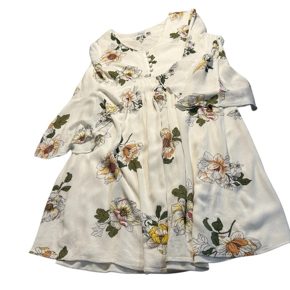 Jody California Midi Floral Dress Sz Lrg - Picture 5 of 14